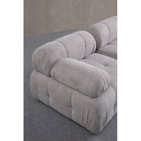 Petite 3-Sitzer-Sofa - Hellgrau
