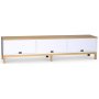 Alvaret Medienbank 188 cm - Eiche gelt / Wei