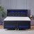 Schwarzes Doppelbett New York mit LED-Beleuchtung 160 x 200 cm
