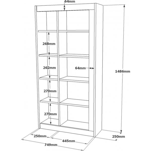 Luvio Bücherregal 23 - Eiche/Silber Luvio Bücherregal 23 - Eiche/Silber