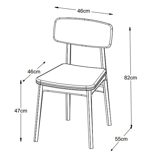 Kleppen-Esszimmerstuhl aus geölter Eiche mit schwarzem PU Kleppen-Esszimmerstuhl aus geölter Eiche mit schwarzem PU