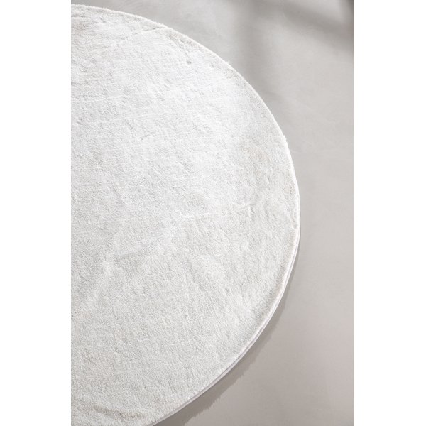 Lawson Teppich - Weie Viskose-Optik