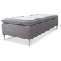 Roma Veritas Rahmenbett / Einzelbett 90 cm Pocketfederungssystem - Grau