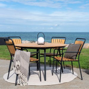 Cleveland Outdoor-Essgruppe - Teak/Schwarz