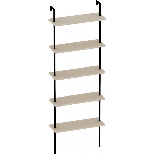 Teos Bcherregal - Beige/Schwarz