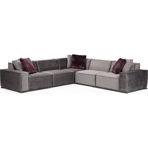 Lego Ecksofa 300 cm - Grau