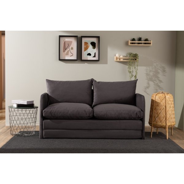 Saga 2-Sitzer-Schlafsofa XL - Grau Saga 2-Sitzer-Schlafsofa XL - Grau