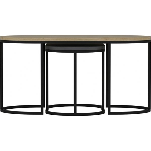 Dena Tisch 35/90 x 30/45 cm - Eiche/Anthrazit