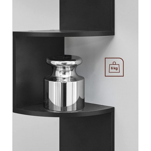 Damaskus-Bcherregal - Schwarz