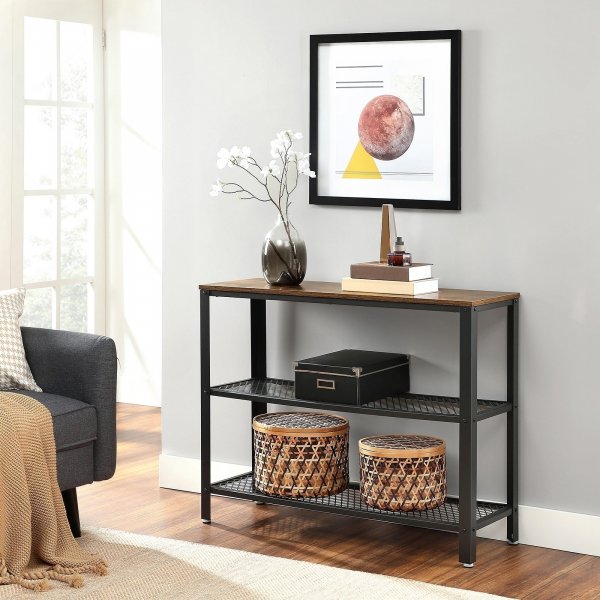 Lasse Konsolentisch 101,5 x 35 cm - Braun/Schwarz