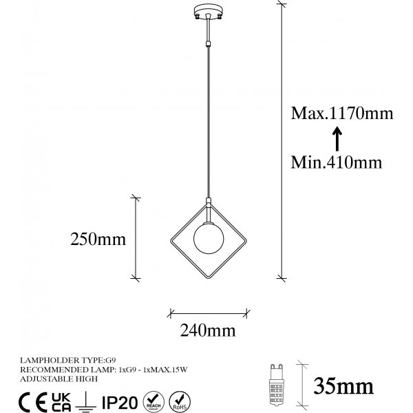 Geometry Deckenleuchte 11095 - Schwarz/Wei�