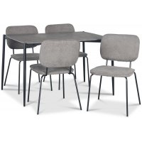 Lokrume Essgruppe 120 cm Tisch in Betonimitation + 4 Lokrume graue Stühle Lokrume Essgruppe 120 cm Tisch in Betonimitation + 4 Lokrume graue Stühle