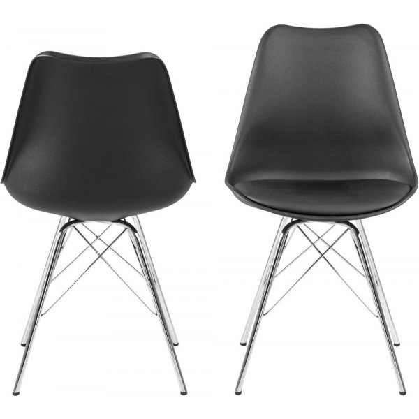 Eris Esszimmerstuhl - Schwarz/Chrom Eris Esszimmerstuhl - Schwarz/Chrom