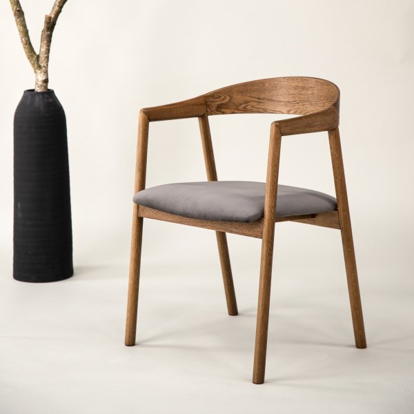 L�ng�n Esszimmerstuhl - Eiche/Grau