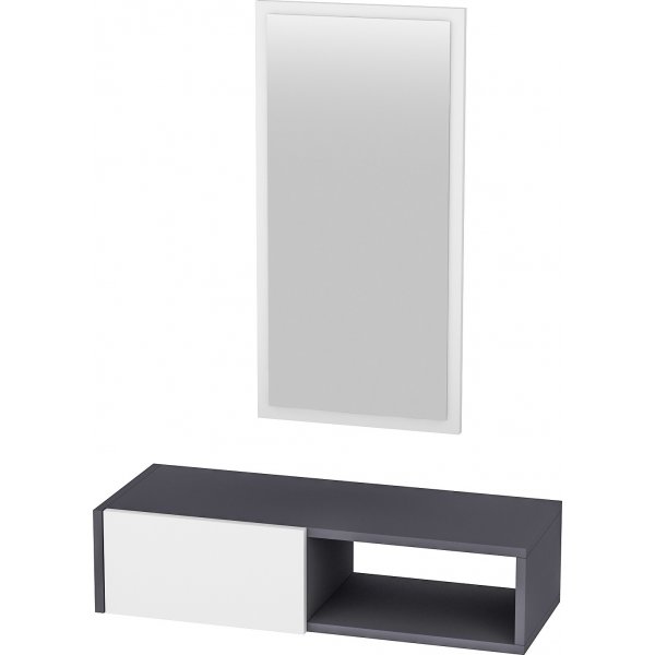 Clara Flurmbel - Anthrazit/Wei