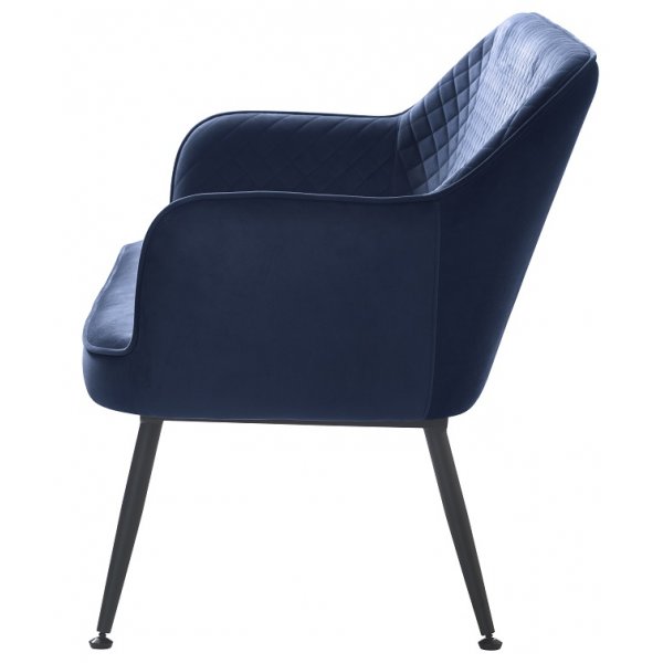 Anna 2-Sitzer-Sofa aus blauem Samt
