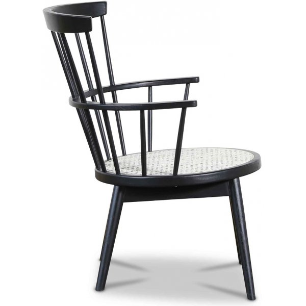 Scoop Lounge Sessel - Schwarz / Rattan Scoop Lounge Sessel - Schwarz / Rattan