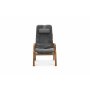 Relaxsessel mit Fuhocker in echtem Schaffell Eiche/Grau - Frank