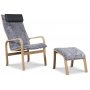Fuhocker Frank aus Schaffell scandinavian grey - Gelte Eiche