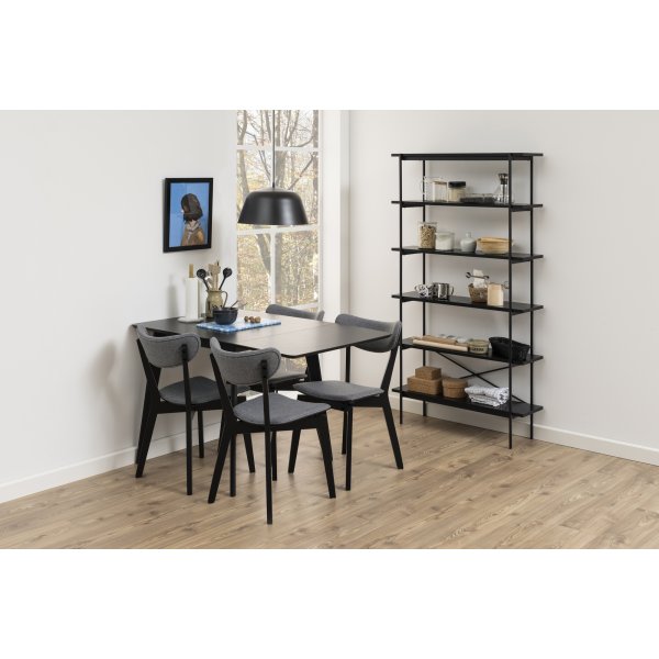 B�cherregal Angus 172 cm - Schwarz