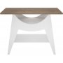 Ese Beistelltisch 100 x 35 cm - Weiß/Walnuss