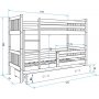 Carino Etagenbett mit Aufbewahrungsbox - Jede Farbe & Gre