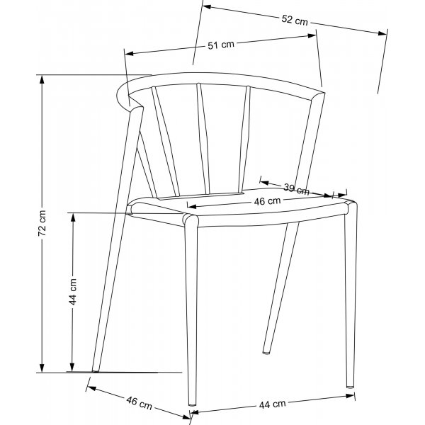 Stapelbarer schwarzer Esszimmerstuhl Cadeira 515 mit Seilsitz Stapelbarer schwarzer Esszimmerstuhl Cadeira 515 mit Seilsitz