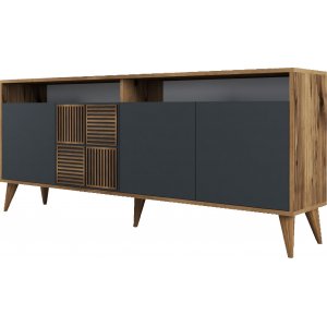 Milan Sideboard 180 cm - Nussbaum/anthrazit