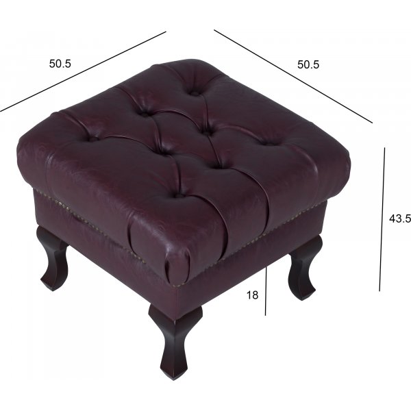 Vivaldino Fußhocker - Ochsenblut Vivaldino Fußhocker - Ochsenblut