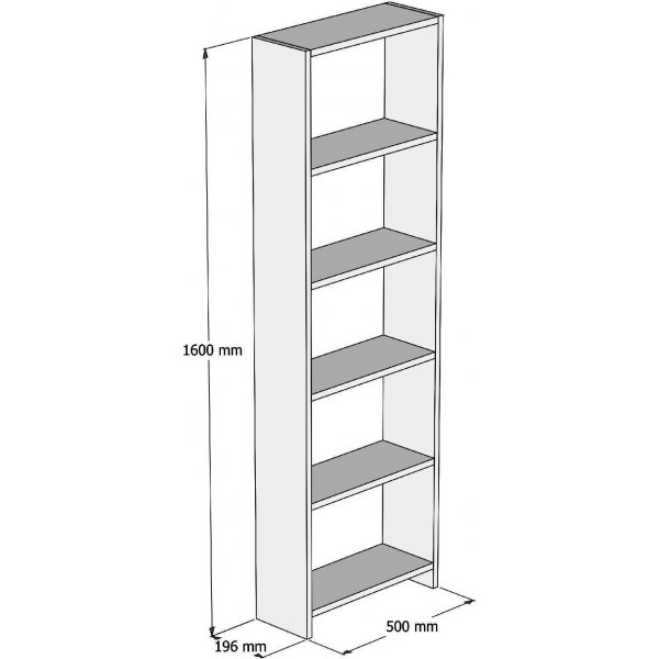 B�cherregal Newton - Wei�