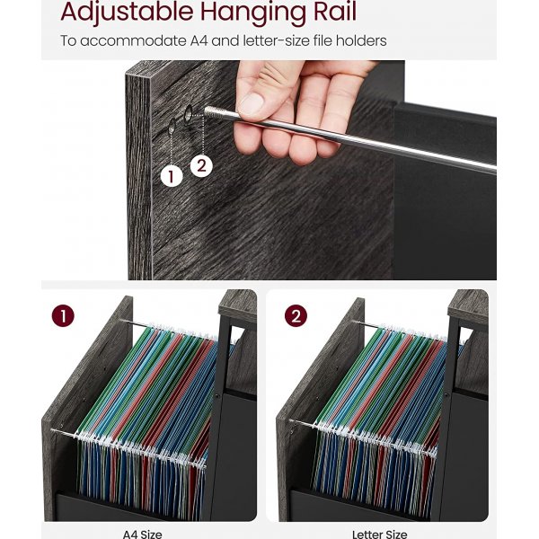 Belmont Aktenschrank - Grau/Schwarz Belmont Aktenschrank - Grau/Schwarz