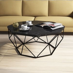 Diamond Couchtisch 90 x 90 cm - Schwarzer Marmor