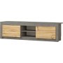 Luvio Medienbank 12 - Eiche/Silber