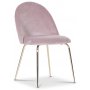 Plaza Esstischset, Marmortisch mit 4 Plaza Samtsthlen - Pink/White/Brass