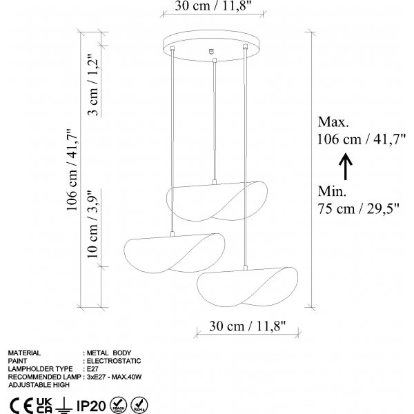 Eger Deckenleuchte - Vintage Eger Deckenleuchte - Vintage