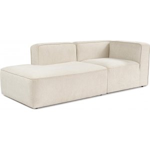 Weiteres 2-Sitzer-Sofa mit offenem Ende links - Creme