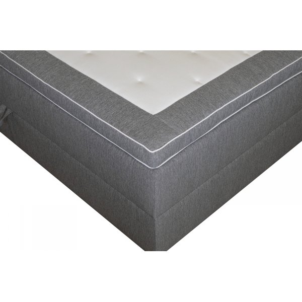 Bett 160x200 cm mit Stauraum grau