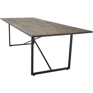 Esstisch Herrljunga 250 cm - Schwarz / Teak dunkel