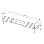Inez TV-Bank aus braun gelter Eiche - Breite 180 cm