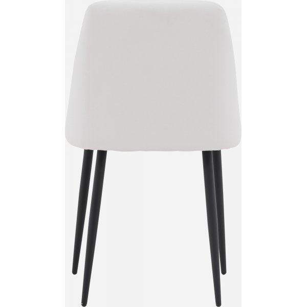 Nachttischstuhl - Weies PU