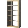 Luvio Bcherregal 23 - Eiche/Silber