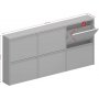 Skyline Schuhschrank 153 x 17,5 x 70 cm - Wei