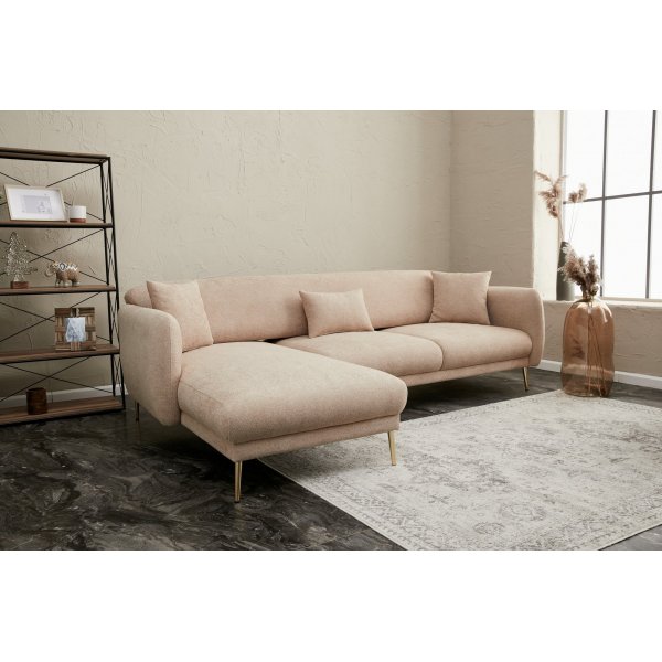 Simena Diwansofa links - Beige/Gold Simena Diwansofa links - Beige/Gold