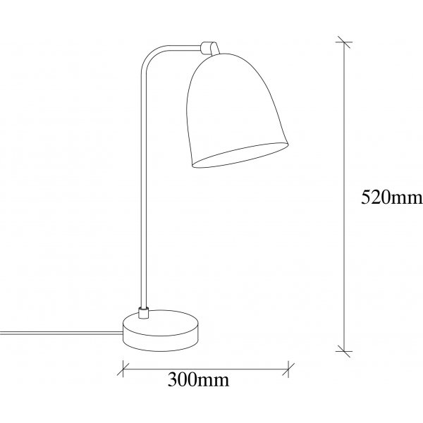 Tattoo-Tischlampe - Schwarz/Vintage