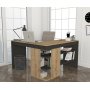 Stylo Eckschreibtisch 120/120x45 cm - Saphir/Anthrazit