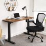 Eleonora hhenverstellbarer Schreibtisch 120 x 60 cm - Braun/Schwarz