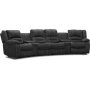 Kensington elektrisches 4-Sitzer-Sofa mit verstellbarer Kopfstütze - Grau
