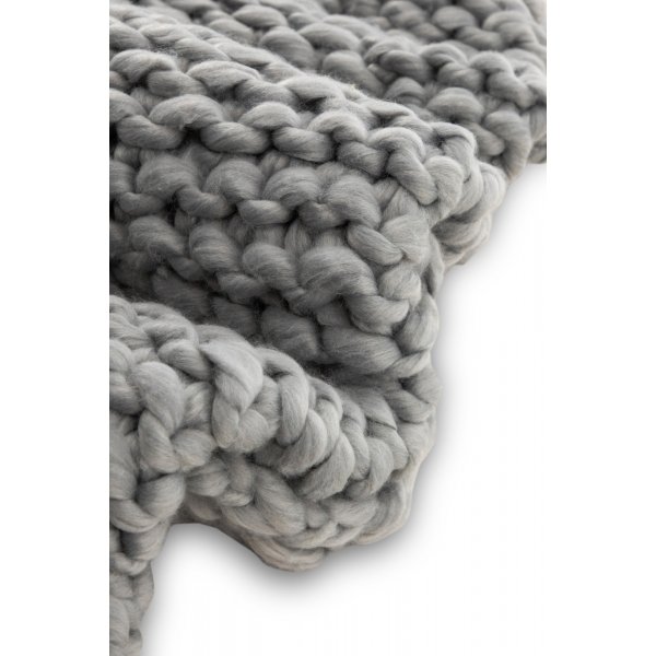 Hgg Plaid 130x170 cm - Hellgrau