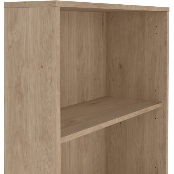 Sign hohes B�cherregal mit 2 T�ren - Wei�/Hickory