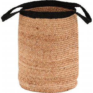 Pune-Korb 35 cm - Schwarz/Jute